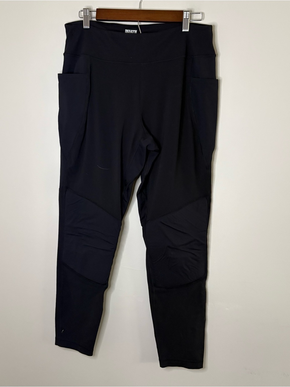 Duluth Trading Co NoGA Leggings Womens Large Black Knee Pad High Rise Pockets